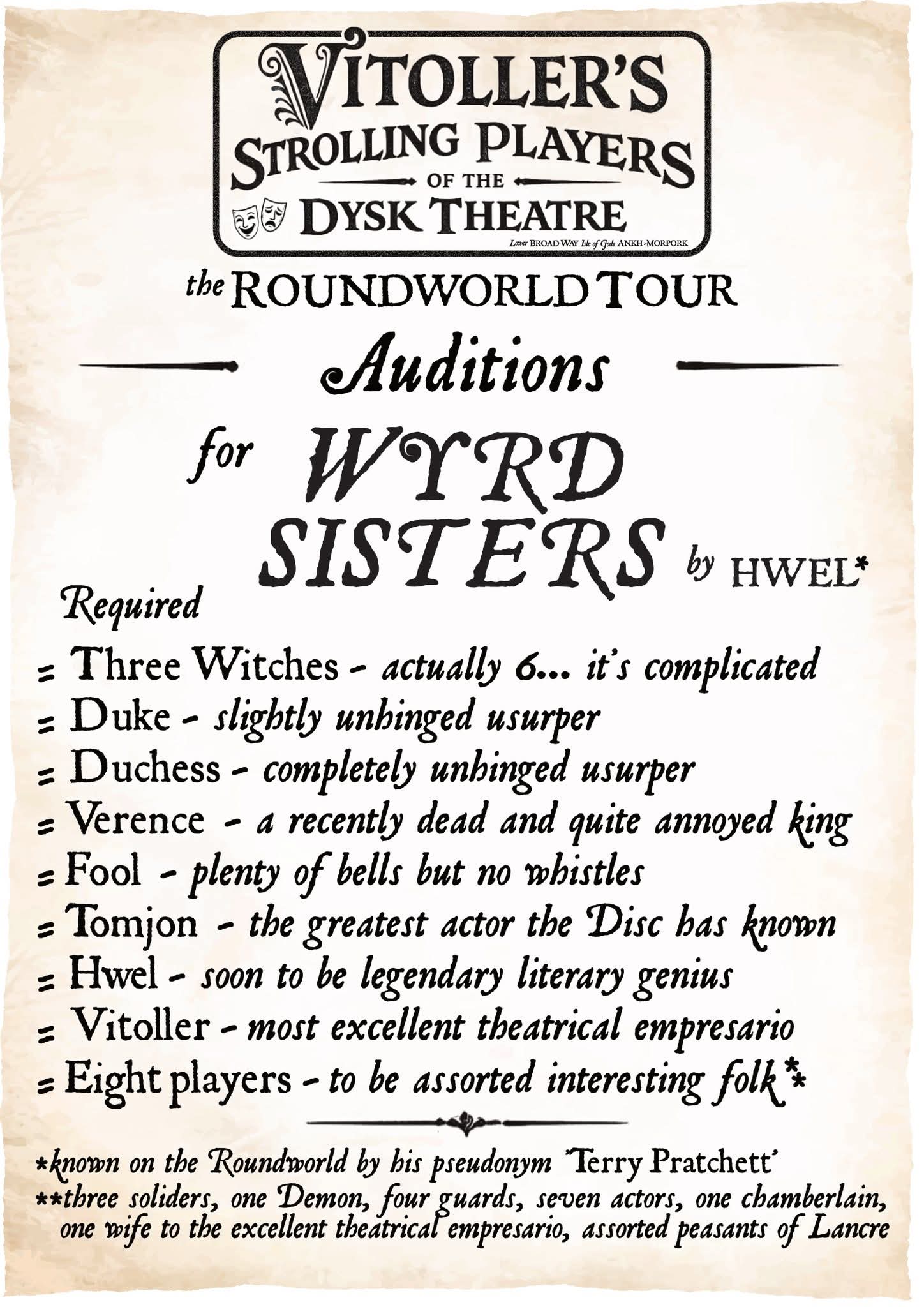 WyrdSistersAuditions